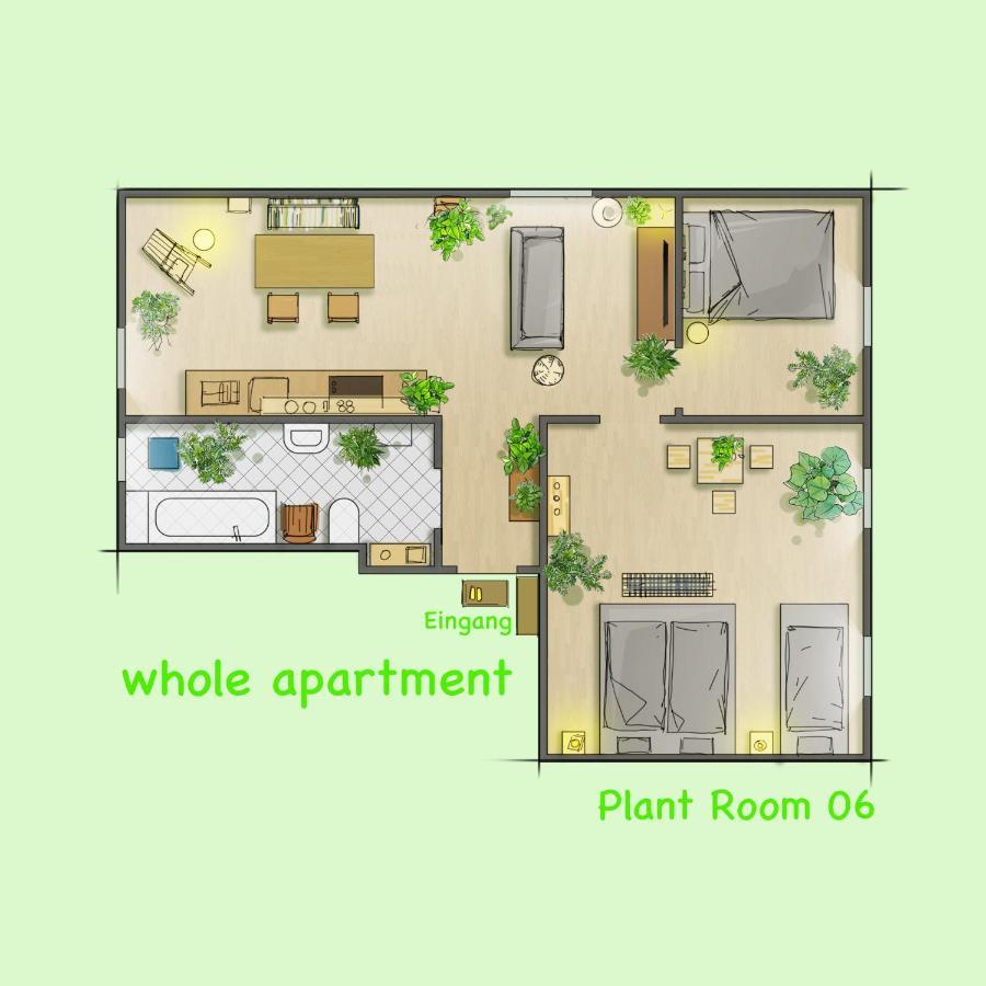 P6 - Familienwohnung Am Park Und Saale Halle  외부 사진